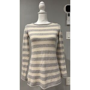 Athleta Cashmere Backcountry Sweater Light Grey Heather/Dove SZ XXS
